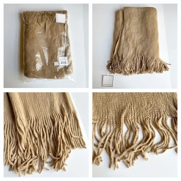 Shiraleah Rowan Camel Fringe Poncho One Size NWT Curateur Rachel Zoe - Picture 10 of 11